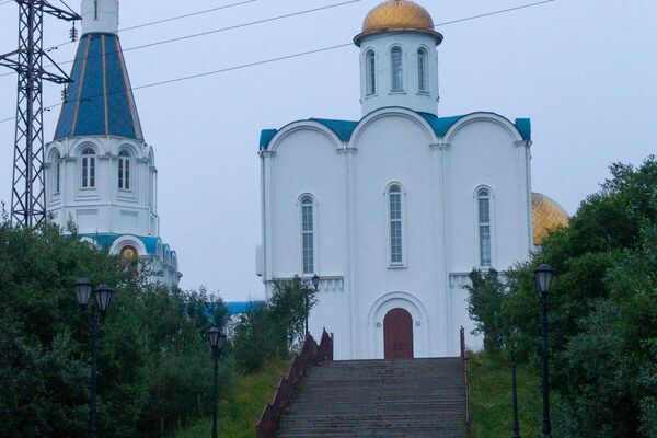 Морской православный храм Спас-на-Водах в Мурманске  - Sputnik Армения