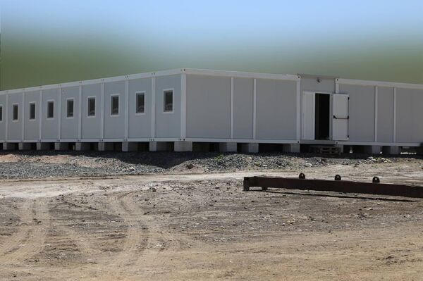 Министр обороны Сурен Папикян посетил стройплощадку казарм новых типов Министр обороны Сурен Папикян посетил стройплощадку казарм новых типов - Sputnik Армения