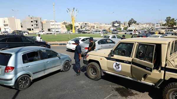 Силы Правительства национального единства (ПНЕ) патрулируют улицы после двухдневных кровавых столкновений между двумя противоборствующими группировками в столице Ливии (16 августа 2023). Триполи - Sputnik Армения