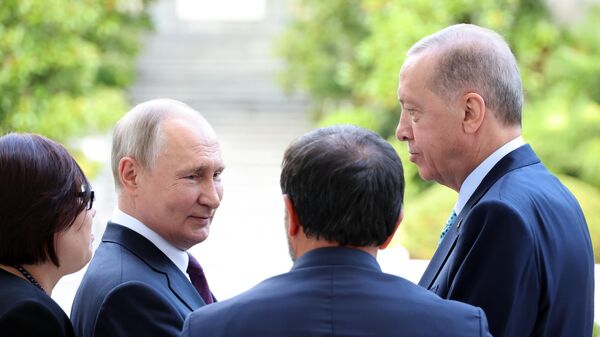 Президент РФ В. Путин провел переговоры с президентом Турции Р. Т. Эрдоганом - Sputnik Армения