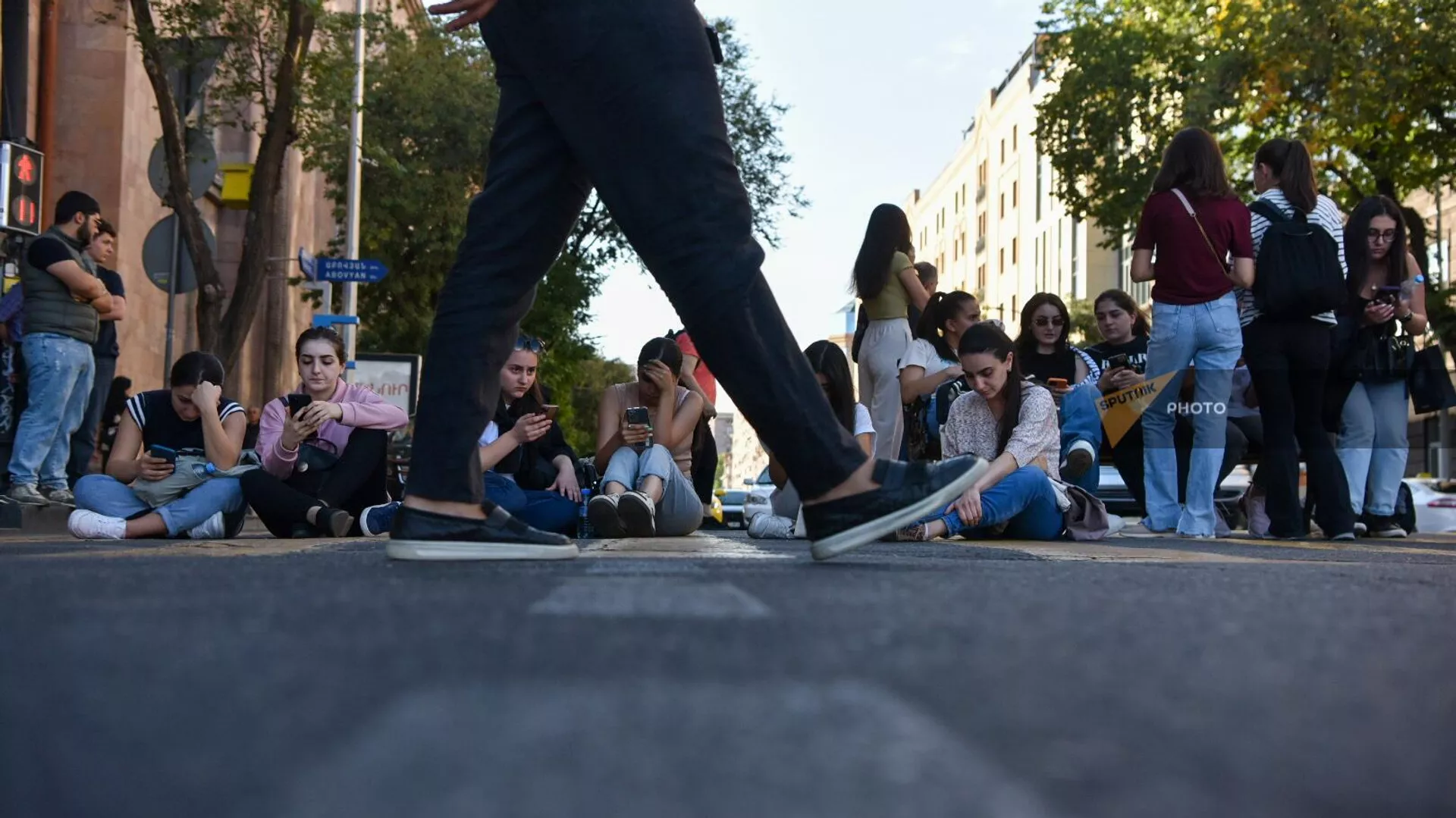 Участники акции протеста в Ереване Участники акции протеста в Ереване - Sputnik Армения, 1920, 19.02.2024