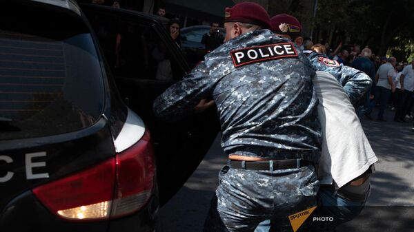 Ոստիկանը բերման է ենթարկում քաղաքացուն. արխիվային լուսանկար - Sputnik Արմենիա