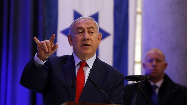 Премьер-министр Израиля Биньямин Нетаньяху выступает на международной конференции по цифровой дипломатии (7 декабря 2017). Иерусалим - Sputnik Армения