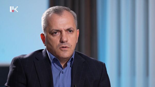 Президент Карабаха Самвел Шахраманян дает интервью телеканалу TVArtsakh - Sputnik Армения