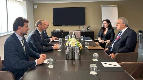 ՀՀ ԱԽՔ Արմեն Գրիգորյանի և  Հունաստանի վարչապետի ազգային անվտանգության հարցերով խորհրդական Աթհանասիոս Նտոկոսի հանդիպումը Մալթայում - Sputnik Արմենիա