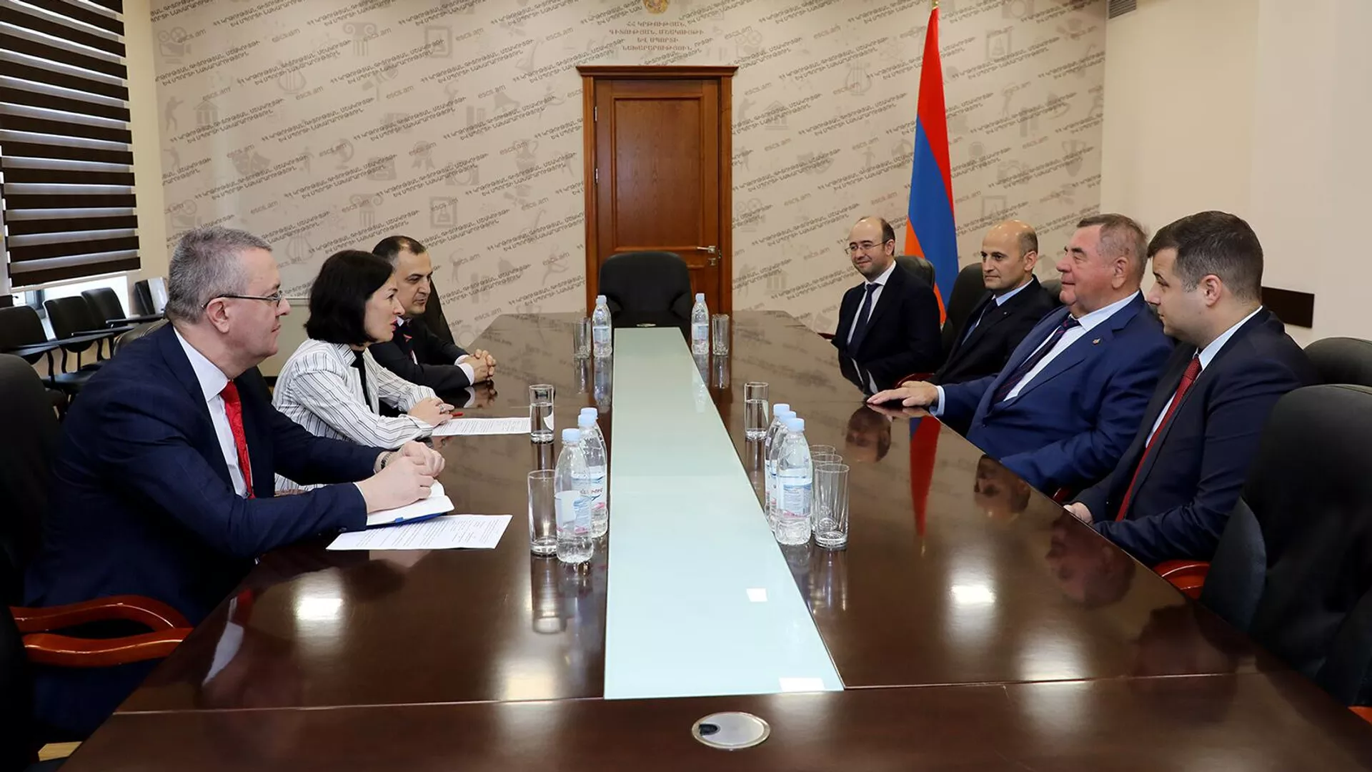 Министр ОНКС Жанна Андреасян приняла президента Международной федерации самбо (FIAS) Василия Шестакова (11 ноября 2023). Еревaн - Sputnik Армения, 1920, 11.11.2023