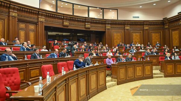 Парламентские слушания по проекту заявления НС, представленному гражданской инициативой Айакве (24 ноября 2023). Еревaн - Sputnik Армения