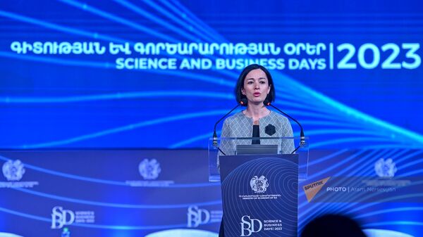 Ժաննա Անդրեասյանը «Գիտություն և գործարարություն 2023» համաժողովում  - Sputnik Արմենիա
