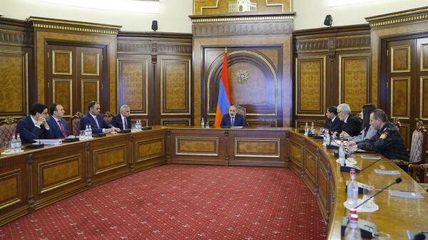 Под руководством премьер-министра Никола Пашиняна состоялось совещание, в ходе которого обсуждалась модель формирования Полицейской гвардии (5 декабря 2022). Еревaн - Sputnik Армения
