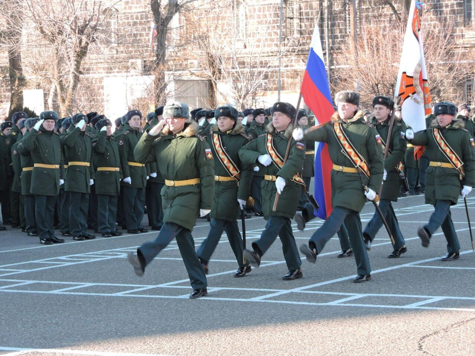 Церемония празднования 82-летия со дня создания 102-й российской военной базы (30 декабря 2023)ю Гюмри - Sputnik Армения, 1920, 30.12.2023