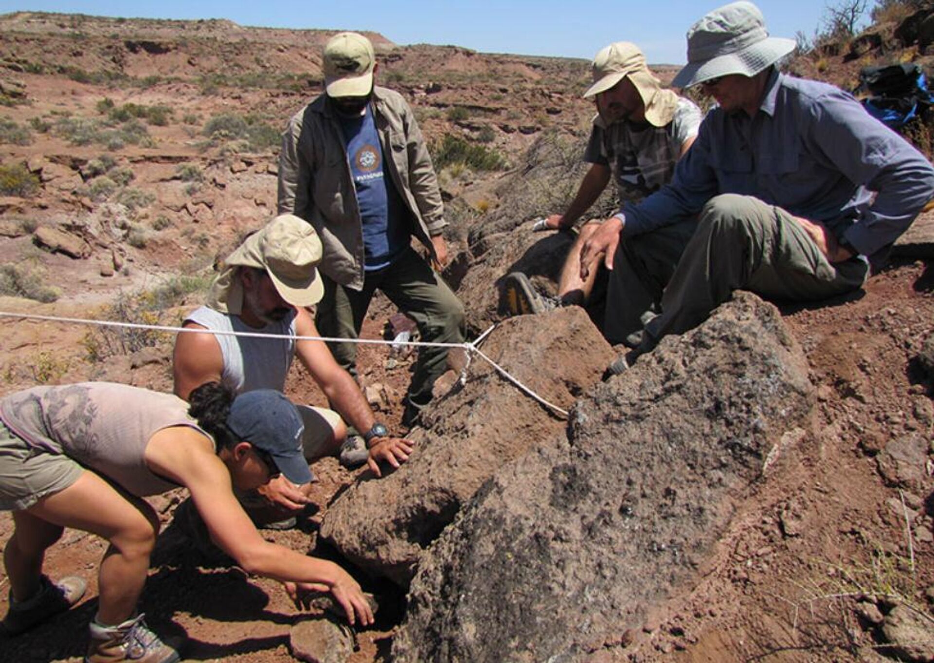 Палеонтологи на месте раскопок в Патагонии - Sputnik Армения, 1920, 07.01.2024
