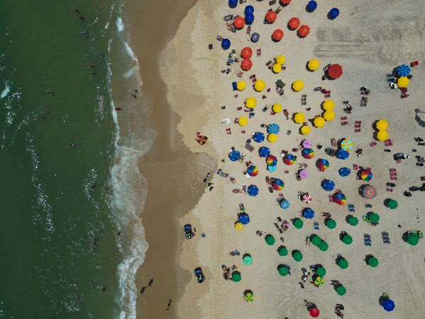 Вид с воздуха на пляж Ипанема в Рио-де-Жанейро, Бразилия. - Sputnik Армения