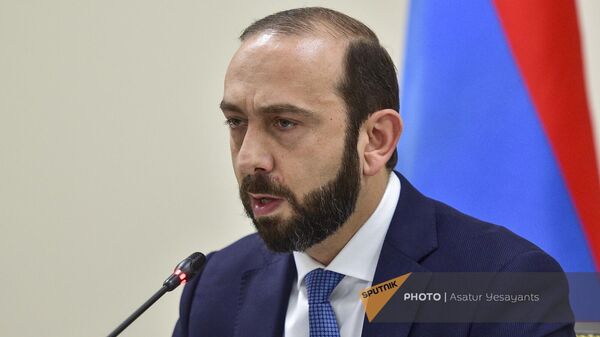 Пресс-конференция министра иностранных дел Арарата Мирзояна (23 января 2024). Еревaн - Sputnik Армения