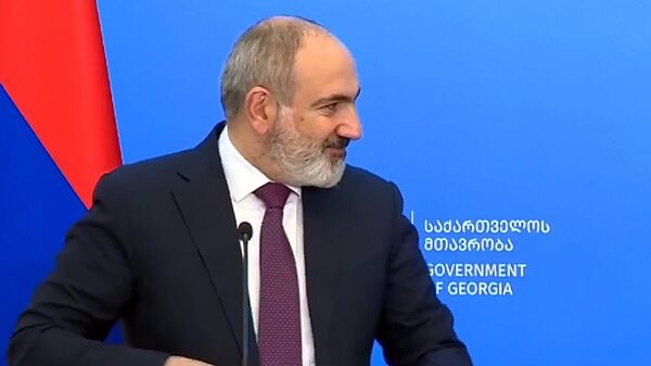 Премьер-министр Армении Никол Пашинян на совместной пресс-конференции с грузинским коллегой (26 января 2024). Тбилиси - Sputnik Армения