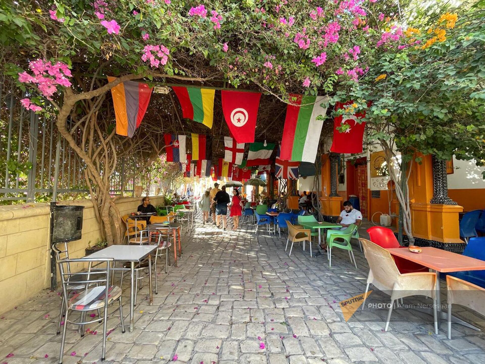 Кафе в городе Эль-Джем в Тунисе - Sputnik Արմենիա, 1920, 27.01.2024