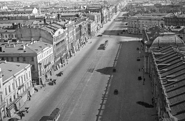 Вид на Невский проспект в Ленинграде в дни блокады - Sputnik Армения
