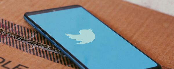 Смартфон с логотипом Twitter - Sputnik Армения