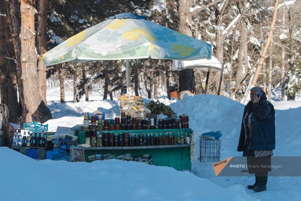 Սեդա տատն իր պատրաստած պահածոներն է վաճառում «Գալերիայի» հարևանությամբ - Sputnik Արմենիա