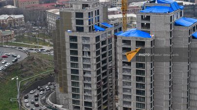 Стройка комплекса Artlife Kempinski Residences Yerevan на улице Сараланджи в Ереване