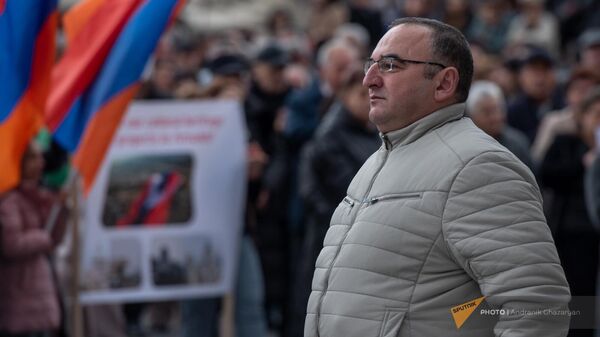 Акция вынужденных переселенцев из НК на площади Свободы (20 марта 2024). Еревaн - Sputnik Армения