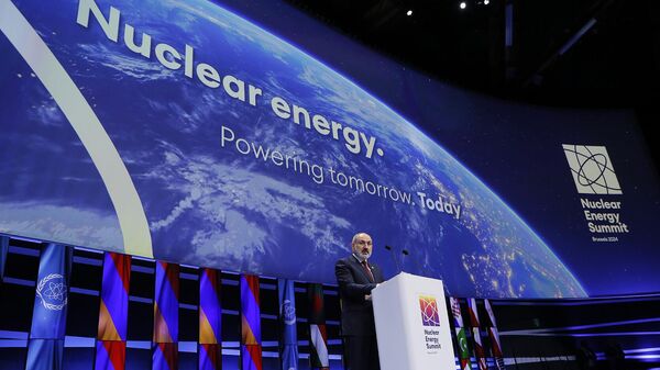 Премьер-министр Никол Пашинян на первом саммите по ядерной энергии (21 марта 2024). Брюссель - Sputnik Армения
