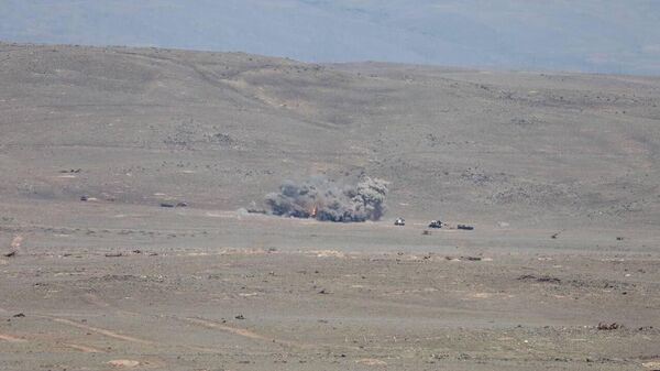 Министр обороны Сурен Папикян в сопровождении руководящего состава Генштаба ВС посетил полигон Баграмян (28 марта 2024). - Sputnik Армения