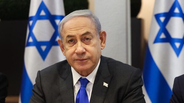 Премьер-министр Израиля Биньямин Нетаньяху на заседании кабинета министров (17 декабря 2023). Тель-Авив - Sputnik Армения