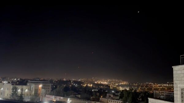 Ракеты-перехватчики в небе над Израилем (14 апреля 2024). Иерусалим - Sputnik Армения