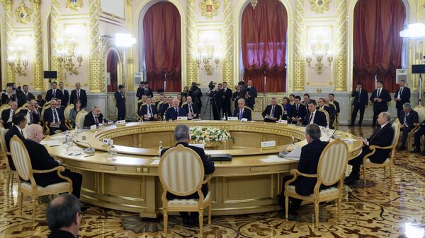 Заседание Высшего Евразийского экономического совета (ВЕЭС) на саммите стран - участниц Евразийского экономического союза (ЕАЭС) (8 мая 2024). Москва - Sputnik Армения
