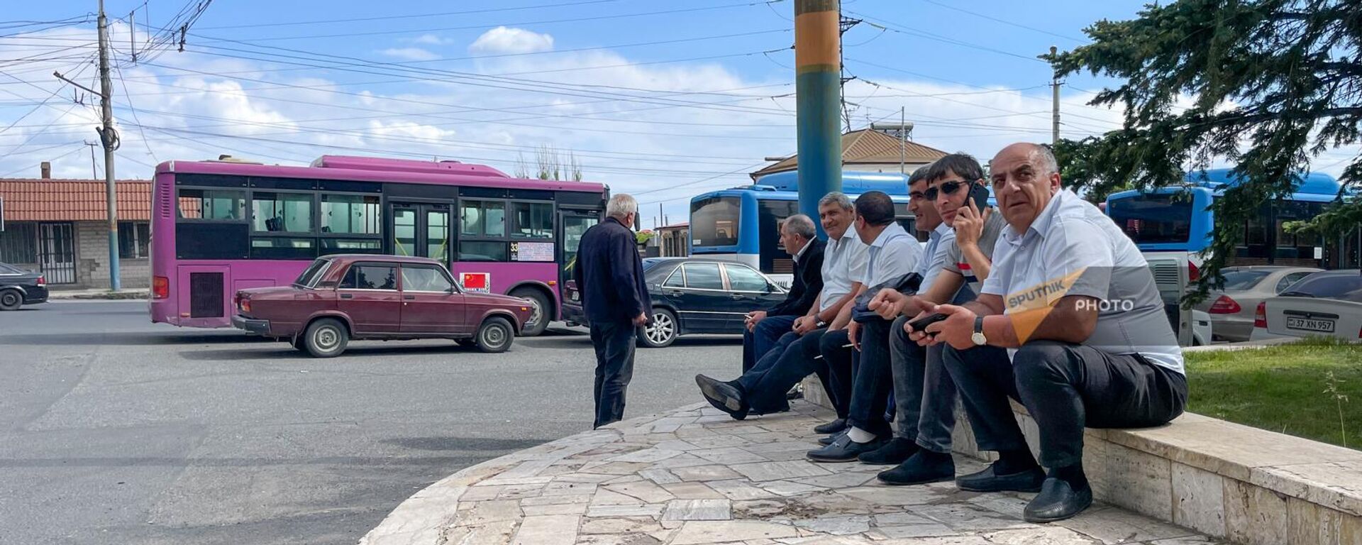 Забастовка водителей ЗАО Ереванский автобус (22 мая 2024). Еревaн - Sputnik Армения, 1920, 22.05.2024