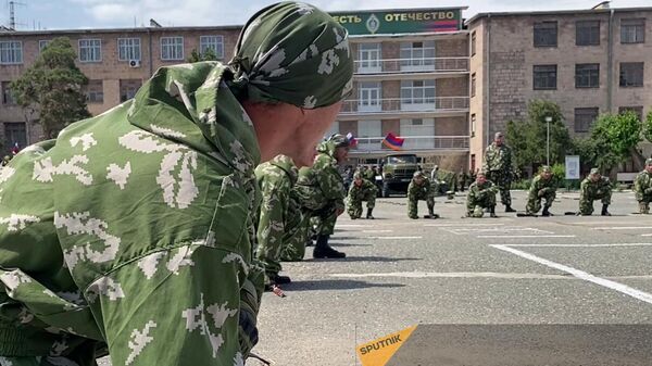 Показательные выступления в честь 100-летнего юбилея российского погранотряда (26 мая 2024). Армавир, Армения - Sputnik Армения