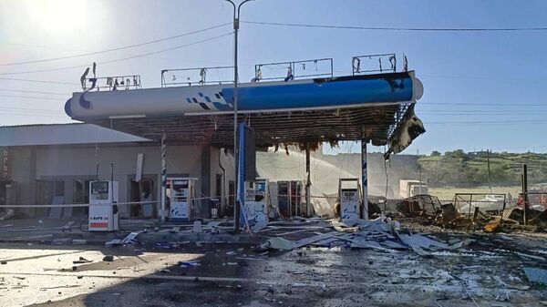 Последствия взрыва на газозаправочной станции (7 июня 2024). Абовян - Sputnik Армения