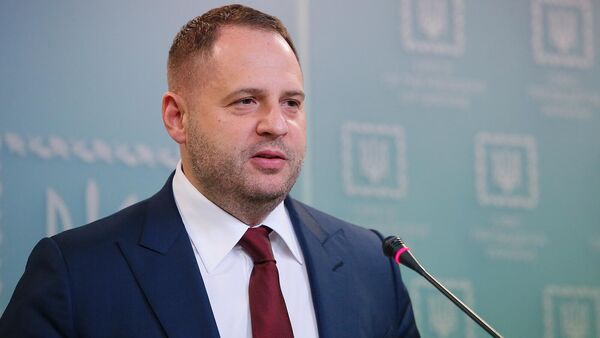 Брифинг нового главы офиса президента Украины Андрея Ермака (12 февраля 2020). Киев - Sputnik Армения