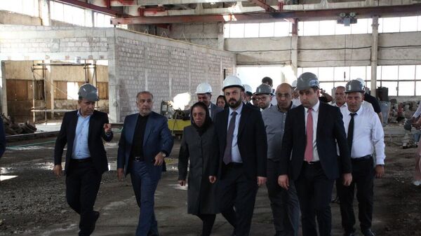 Министр экономики Геворг Папоян посетил металлургический завод в селе Каракерт (21 июня 2024). Армавир - Sputnik Армения