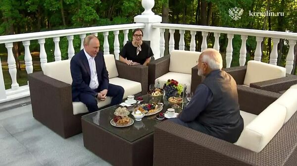 В Ново-Огарёве проходит неформальная встреча Владимира Путина и премьер-министра Индии Нарендры Моди - Sputnik Армения