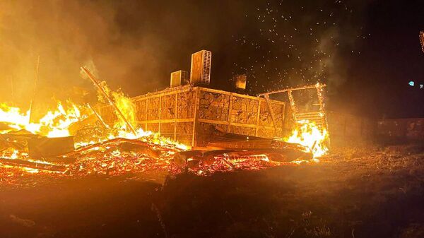 Пожар в ресторане в селе Дсех (15 июля 2024). Лори - Sputnik Армения