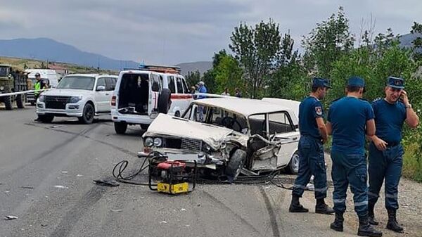 ДТП: с участием четырех автомобилей вблизи 4-го км автодороги Спитак-Ванадзор (18 августа 2024). Лори - Sputnik Армения