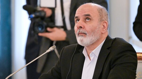 Секретарь Высшего совета национальной безопасности Исламской Республики Иран Али Ахмадиан на встрече президента РФ Владимира Путина с высокими представителями государств БРИКС, курирующими вопросы безопасности (12 сентября 2024). Санкт-Петербург - Sputnik Армения