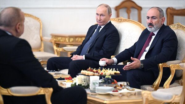 Պուտինի հանդիպումը Փաշինյանի և Ալիևի հետ. Մոսկվա - Sputnik Արմենիա
