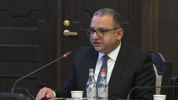 Вице-премьер Тигран Хачатрян во время очередного заседания Правительства (31 октября 2024). Еревaн - Sputnik Армения