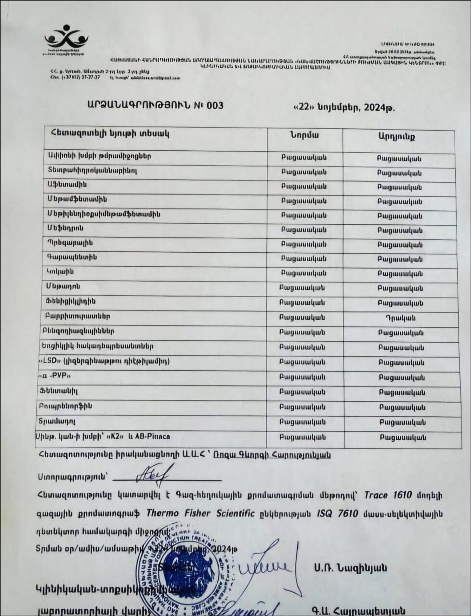 Карен Саруханян опубликовал результаты теста на наличие наркотиков в организме - Sputnik Արմենիա, 1920, 22.11.2024