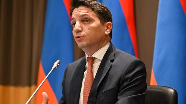 Министр финансов Ваге Ованнисян на пресс-конференции (25 декабря 2024). Еревaн - Sputnik Армения