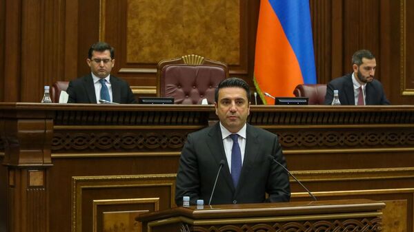 Ален Симонян во время очередного заседания НС РА (20 января 2025). Еревaн - Sputnik Армения