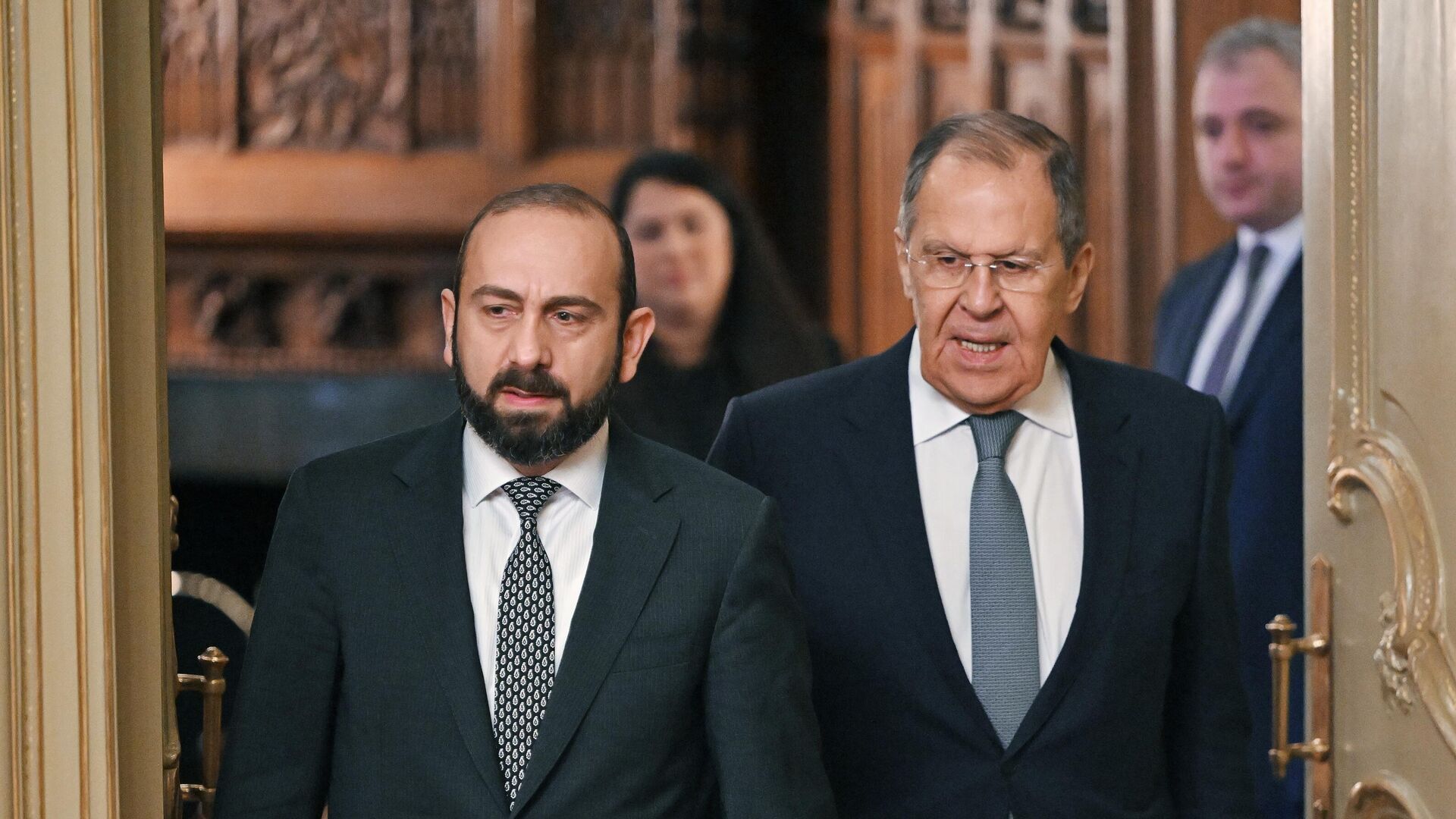 Главы МИД РФ и Армении Сергей Лавров и Арарат Мирзоян на встрече (21 января 2025). Москва Главы МИД РФ и Армении Сергей Лавров и Арарат Мирзоян на встрече (21 января 2025). Москва - Sputnik Армения, 1920, 03.04.2025