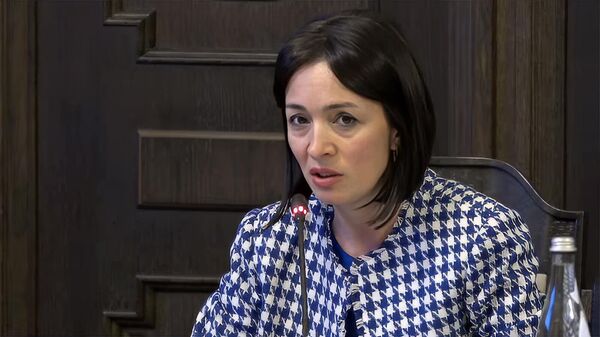 Министр ОНКС Жанна Андреасян на очередном заседании правительства Армении (6 февраля 2025). Еревaн - Sputnik Արմենիա