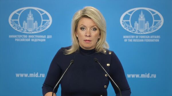 Мария Захарова во время еженедельного брифинга (14 февраля 2025). Москва - Sputnik Армения
