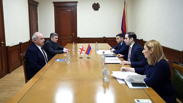  Էդուարդ Հակոբյանի ու Գիորգի Շարվաշիձեի հանդիպումը - Sputnik Արմենիա