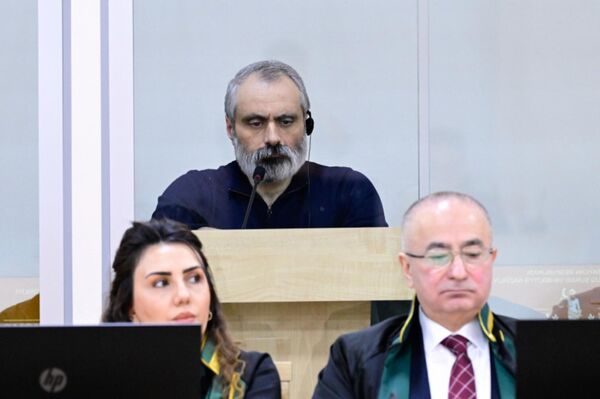 Судебное заседание над армянским военно-политическим руководством Нагорного Карабаха (20 февраля 2025). Баку - Sputnik Армения