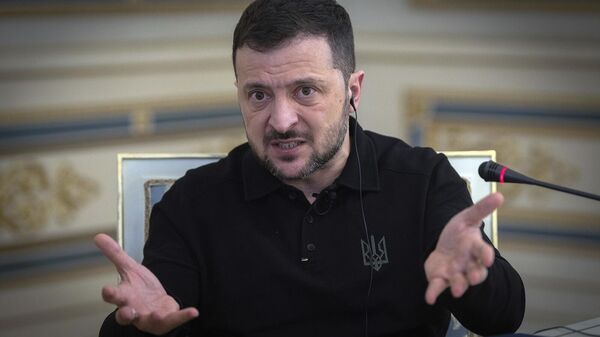 Президент Украины Владимир Зеленский дает интервью Associated Press (1 февраля 2025). Киев - Sputnik Армения
