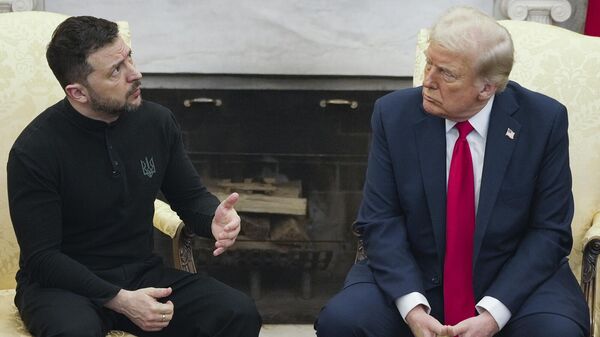 Президент США Дональд Трамп и президент Украины Владимир Зеленский на встрече в Овальном кабинете Белого дома (28 февраля 2025). Вашингтон - Sputnik Армения